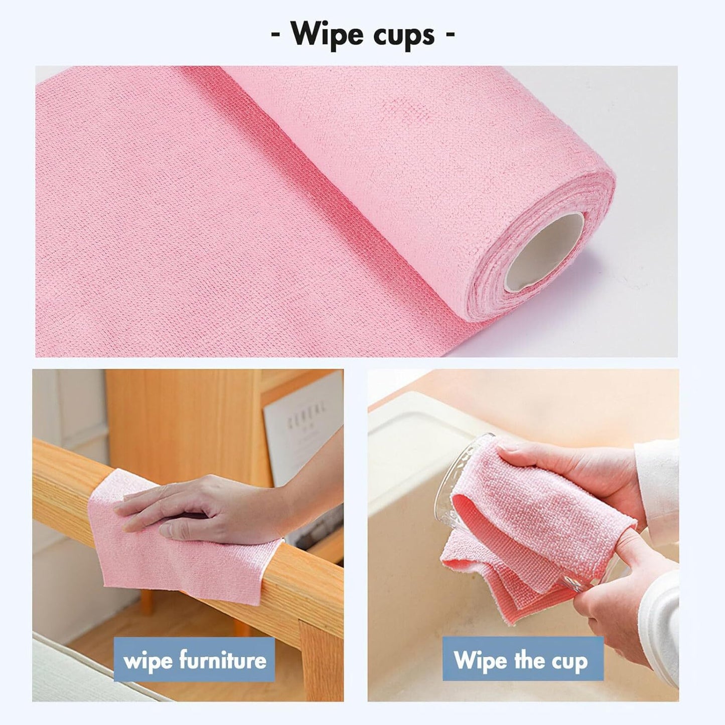 Reusable Kitchen Cleaning Cloth Roll | Absorbent Microfiber Towels