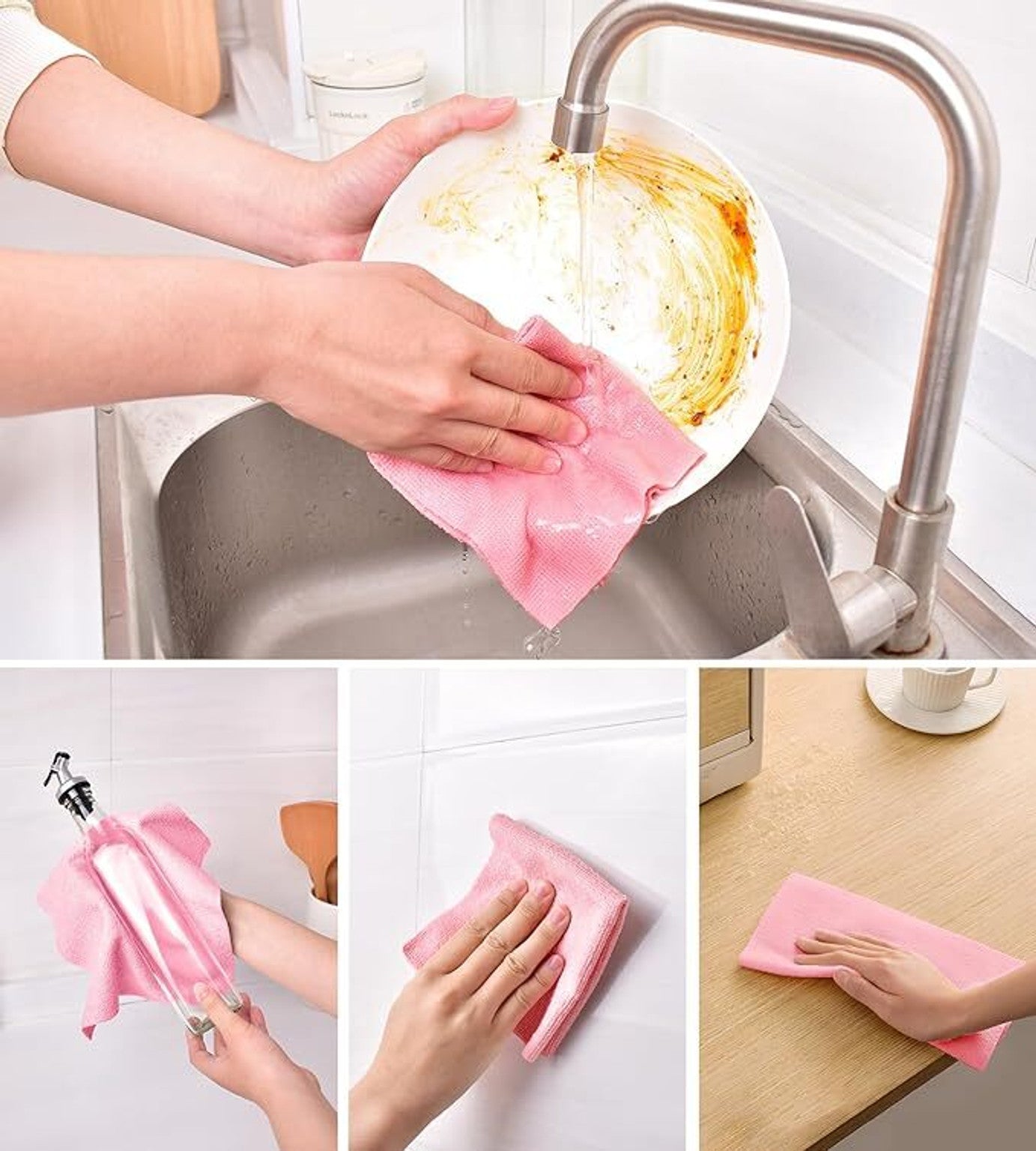 Reusable Kitchen Cleaning Cloth Roll | Absorbent Microfiber Towels